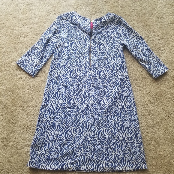 Vineyard Vines Zebra Print 3/4-Sleeve Knit Dress - Picture 7 of 7